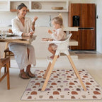 Blissful Diary Baby Splat Mat for Under High Chair, 50.4 x 50.4 Inch Wipeable - Image 5