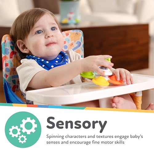 Nuby Suction Spinner Toys with Spinning Poppers – 3 Pack Baby Fidget Toys - Image 3