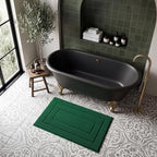 GRANNY SAYS Deep Green Bathroom Rug 16" x 24", Non-Slip Bath Mat by GRANNYSAYS
