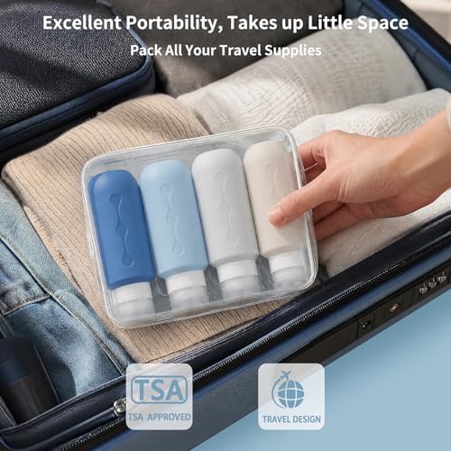 Gemice Travel Bottles for Toiletries, Tsa Approved Travel 6oz Size Containers - Image 4