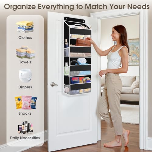 2 Pcs Over The Door Organizer Large Capacity Hanging Storage Room Organizer - Image 6