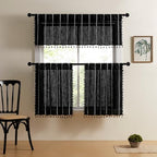MitoVilla Black White Kitchen Valances - Image 3