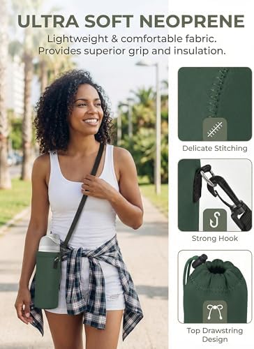 AUPET Water Bottle Sling Bag Carrier Crossbody Sleeve, Insulated Neoprene - Image 2