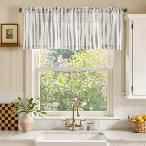 jinchan Linen Stripe Kitchen Valances - Image 2