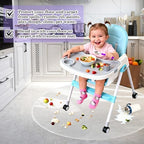 Klmnop 54" High Chair Mat for Floor, Plastic Waterproof Floor Protector for - Image 5