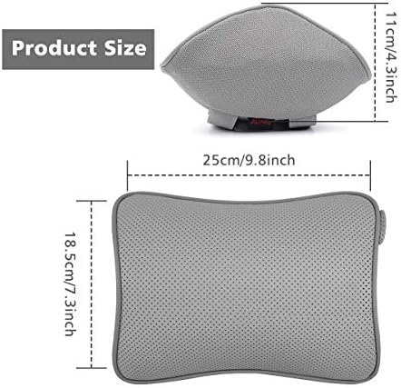Aukee Memory Foam Car Neck Pillow Soft Leather Car Headrest - Image 7