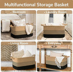 Goodpick Large Woven Blanket Basket - Image 4