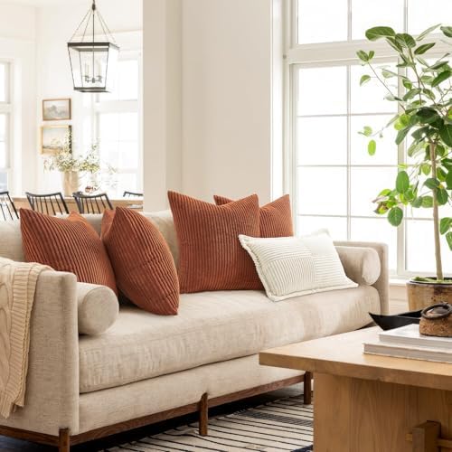 Topfinel Decorative Terracotta Throw Pillow Covers Cushion Cases, Rustic Home - Image 5
