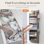 Lifewit 1 Pack Over the Door Organizer 5 Section Hanging Storage, Dark Gray - Image 3