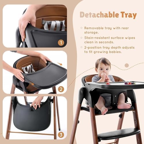 Convertible High Chairs for Babies & Toddlers. 5-in-1 Adjustable High Chair - Image 5