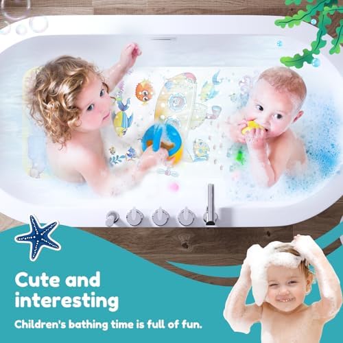 Baby Bath Mat 40x16in Cartoon Kids Bathtub Mat Non Slip - Image 5