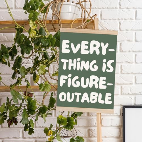 DNEULYR Everything is Figureoutable Inspirational Wall Art Poster Framed - Image 4