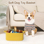 Cute Yellow Gift Basket, Woven Baskets - Image 5