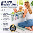 Comfortable Baby Bath Kneeler and Elbow Rest Pad Set, Non-Slip Bathtub Kneeling - Image 3