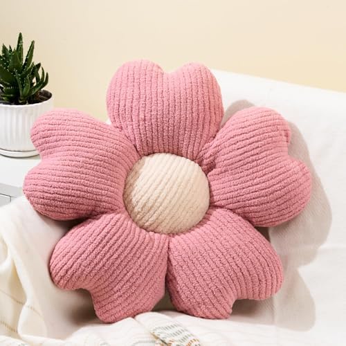 Sioloc Pink Flower Pillow, Decorative Throw Pillow by HEALTHYCOMFORTLIFE