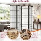 Room Divider, 4 Panel Folding Privacy Divider Portable Room Separating Dividers - Image 4
