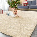 OLANLY Area Rugs for Living Room Bedroom, Machine Washable 4x5.9 ft Soft Fluffy by OLANLY