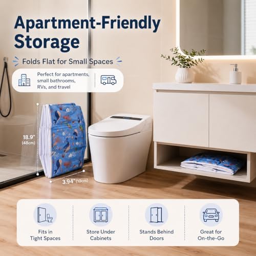 MORAIS Collapsible Baby Bathtub, Portable Toddler Bath Tub - Image 5