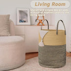 JMvicyroam 100L Cotton Rope Laundry Basket Hamper - Image 3