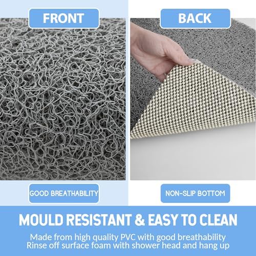 Hargiis Non-Slip Bathtub Mat, 2 Pack Anti Slip Shower Mat, Fast Drying Bathtub - Image 5