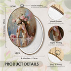 Fewgb Ballet Dance Floral Oval Wall Art Decor Framed - Image 7