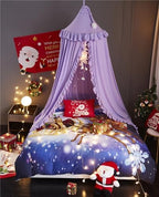 VETHIN Bed Canopy for Girls, Princess Round Dome Dreamy Mosquito Net Bedding - Image 4
