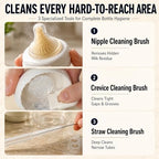 8-in-1 Baby Bottle Cleaning Kit, Portable Brush Set & Drying Rack - Image 4