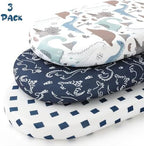 Yoofoss 3-Pack Bassinet Sheets for Boys Girls Universal Fit - Image 5