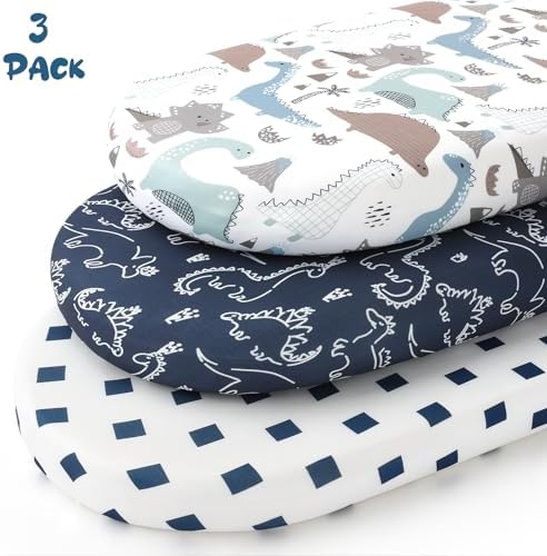Yoofoss 3-Pack Bassinet Sheets for Boys Girls Universal Fit - Image 5