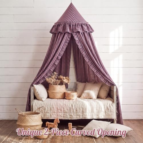 SmoothNovelty Gingham Plaid Bed Canopy - Image 5