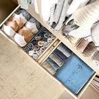 Simple Houseware Foldable Drawer Organizer Bin, Dark Gray - Image 5