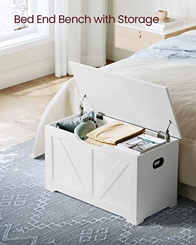 VASAGLE Storage Chest with 2 Safety Hinges, 15.7 x 31.5 x 18.1 Inche - Image 4