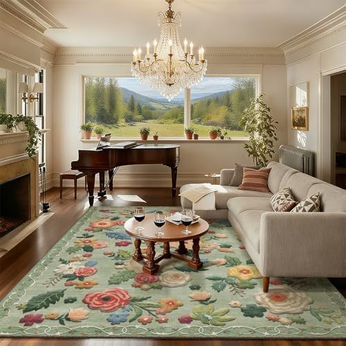 9x12 Area Rugs for Living Room: Washable Bedroom Rug Lightweight Non Slip Low - Image 6