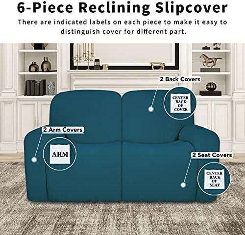 Easy-Going 100% Dual Waterproof Recliner Loveseat Cover, 6-Pieces Stretch - Image 4