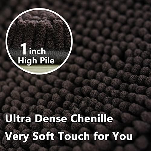 Bathroom Rugs Chenille 3-Piece Extra Soft and Absorbent Shag Bathroom Rugs - Image 5
