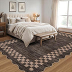 GarveeHome Scalloped Washable Rug 9x12 Area Rug - Image 2