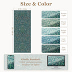 Teal Boho 2x5 Rug Runners for Hallways Non Slip, Whimsical Tree of Life Floral - Image 2