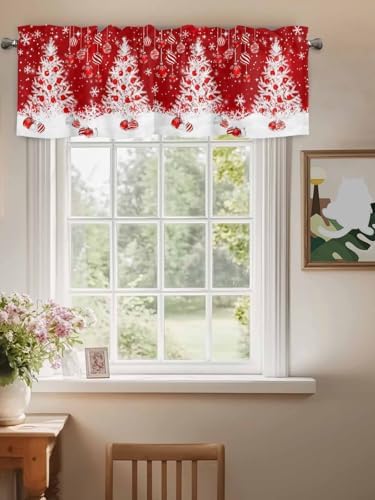 Vandarllin Red Christmas Valance Curtains - Image 3