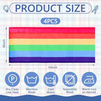 Mindsoft 4 Pcs Rainbow Classroom Curtains Colorful Window Valances Gradient - Image 3