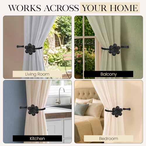 RTZEN Metal Curtain Tiebacks, Drapery Holders - Image 6
