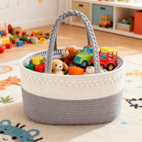 CREVENT Diaper Caddy Organizer, Baby Basket - Image 4