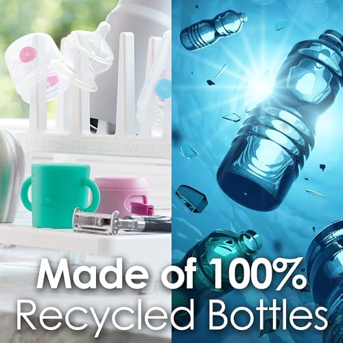 PopYum Gray Space Saving Drying Rack from 100% Recycled Bottles - Image 3