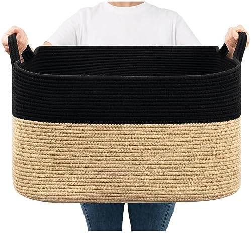 Goodpick Large Woven Blanket Basket by Goodpick