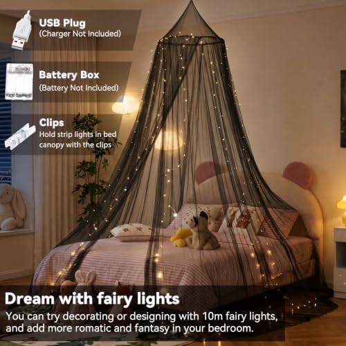 Bed Canopy with Lights, Bed Canopy - Image 3