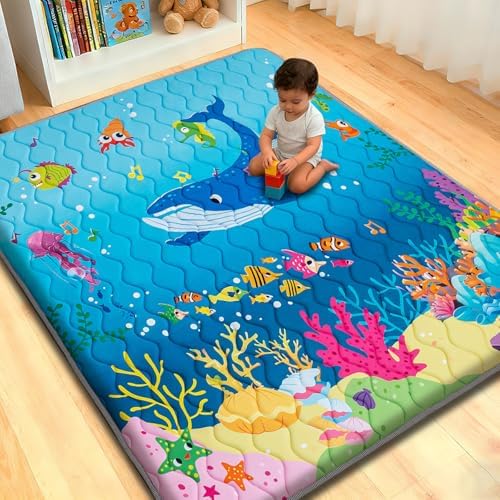 RONGFA Baby Play Mat for Floor, Playpen Mat for Toddlers Infant Kids, Machine by RONGFA