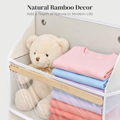 5 Tiers Natural Bamboo Over Door Organizer - Image 5