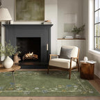 3x5 Washable Bedroom Area Rug: Small Living Room Rugs Non Slip Throw Carpet by palohom