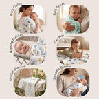GLLQUEN BABY Muslin Swaddle Blankets 4Pk Receiving Blanket Large 35" x 40" - Image 5