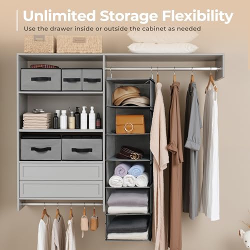 GRANNY SAYS Hanging Closet Organizer, 5 Drawers, 6 Shelves, 6 Pockets - Image 6