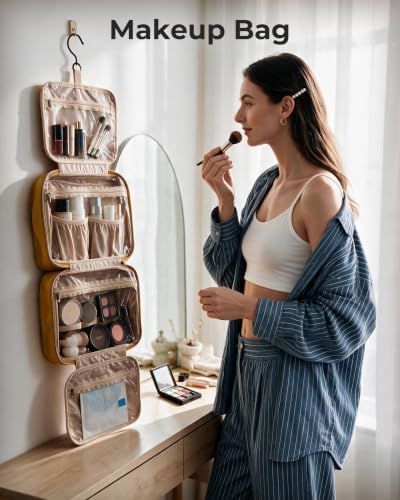 BAGSMART Toiletry Bag Hanging Travel Makeup Organizer - Image 6